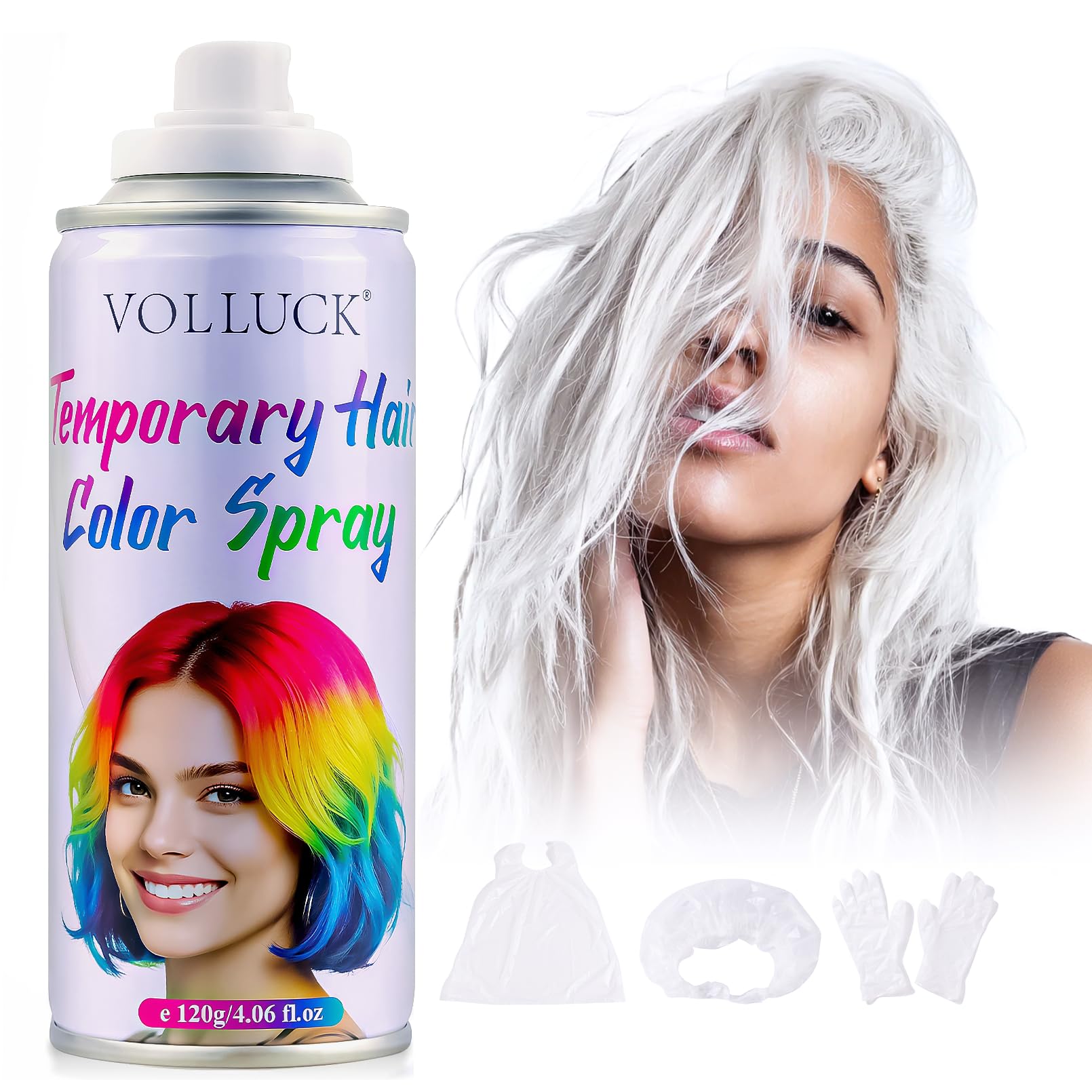 VOLLUCK colorant-cheveux blanc, sans residu apres lavage