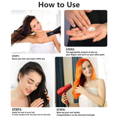 VOLLUCK colorant-cheveux-orange, application rapide sur cheveux propres ou humides.