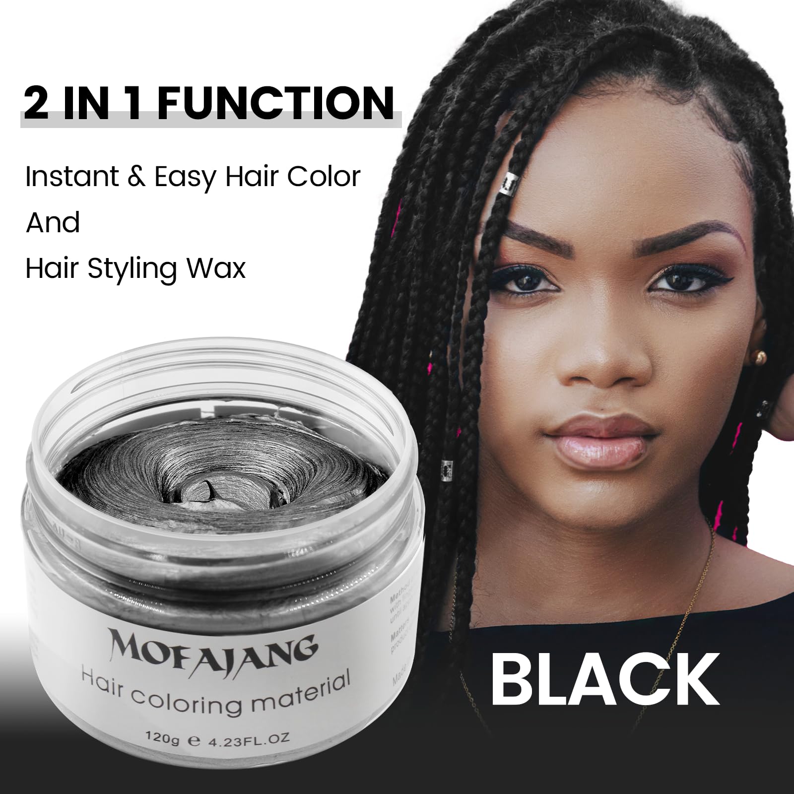 VOLLUCK couleur cheveux noir – application facile pour un look express.