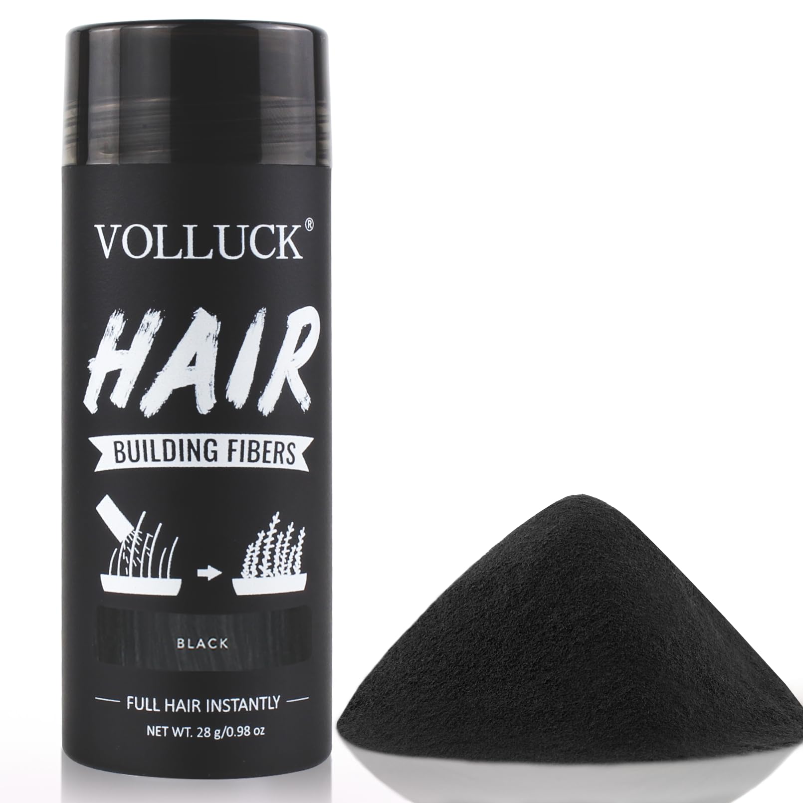 VOLLUCK fibres capillaires en bouteille pour une couverture naturelle.