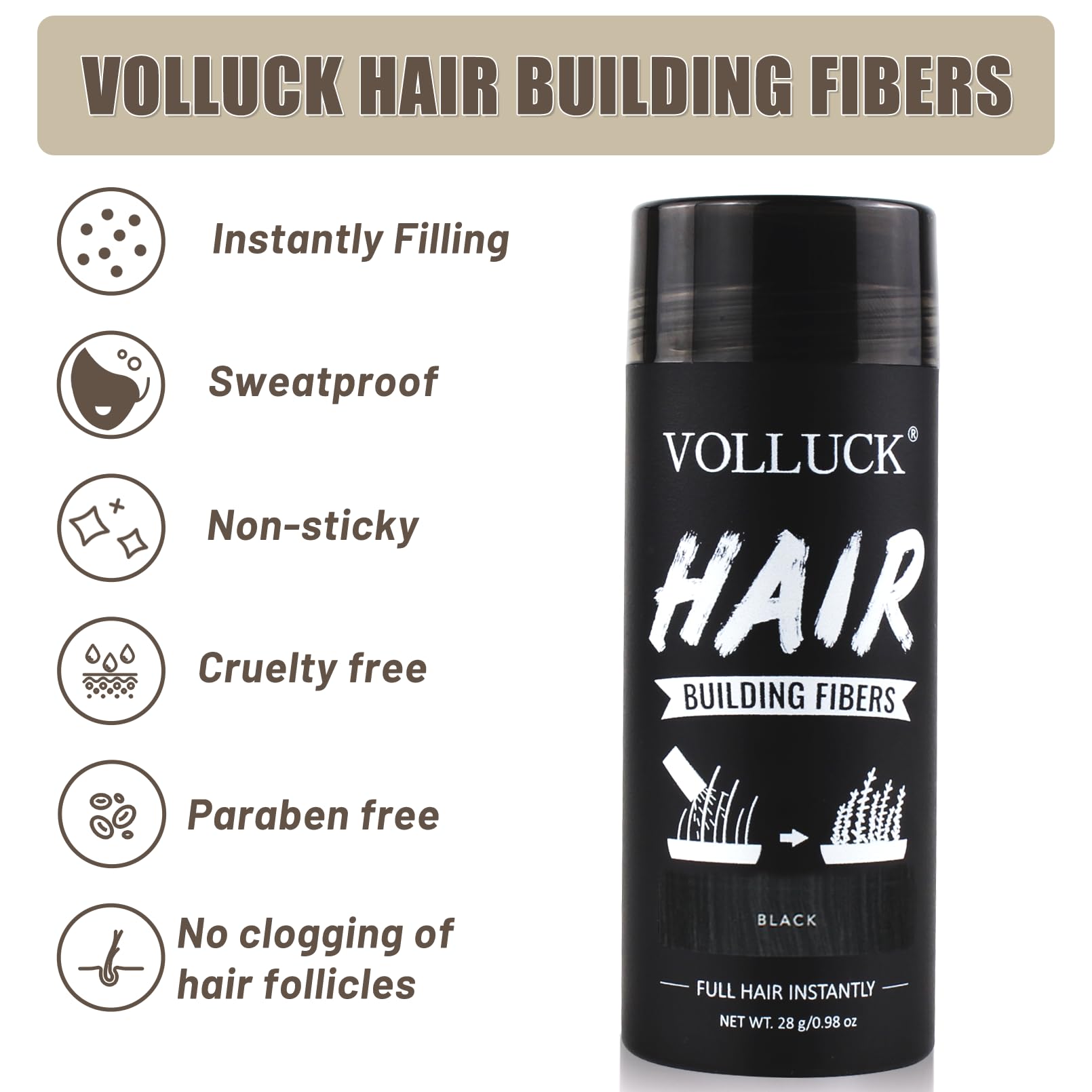 VOLLUCK fibres ingrédients doux respectant le cuir chevelu.