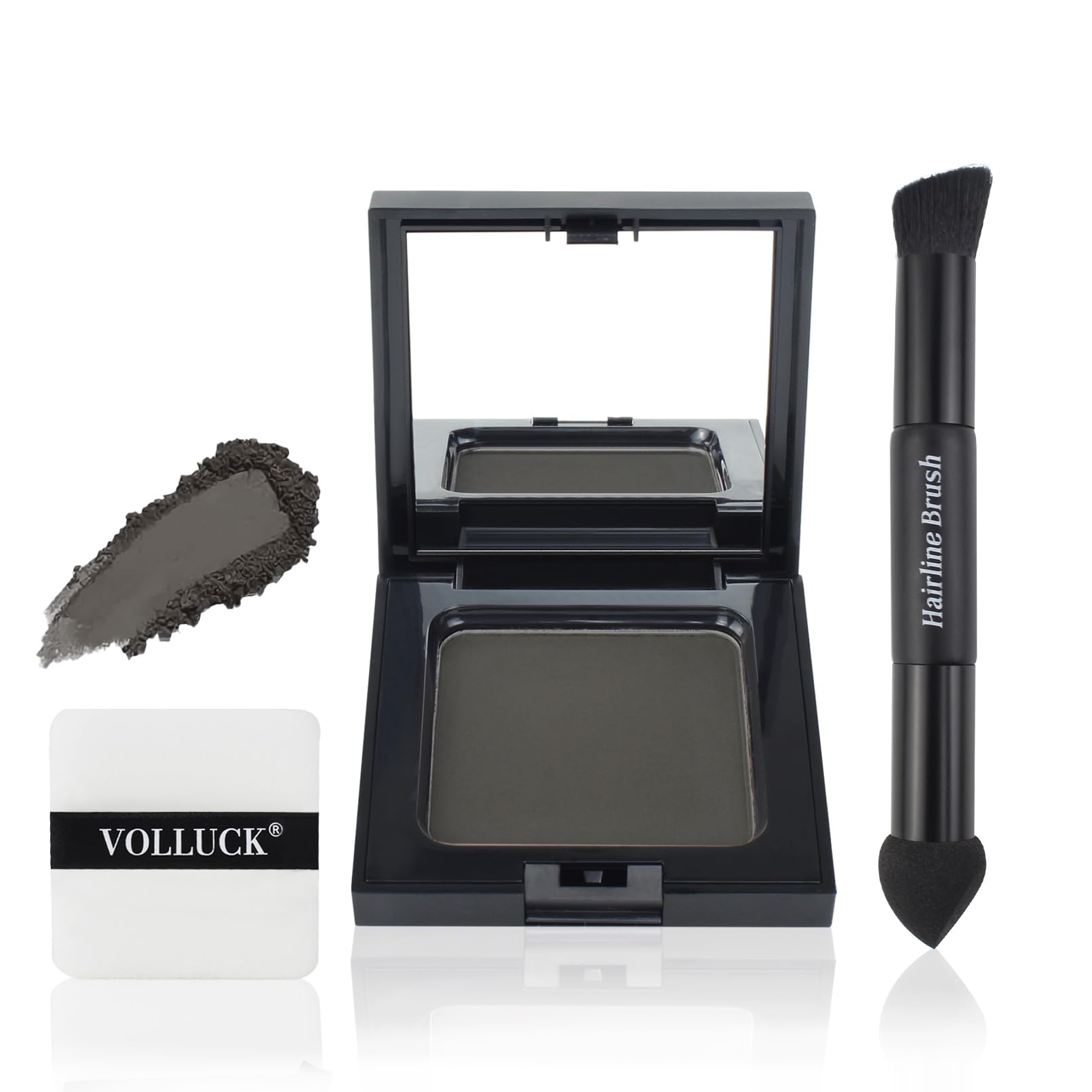 VOLLUCK poudre racines grises compacte pour retouche rapide et naturelle