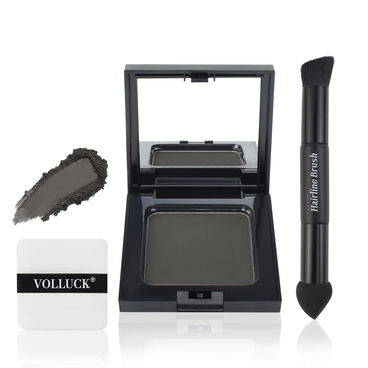VOLLUCK poudre racines grises compacte pour retouche rapide et naturelle