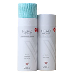 VOLO Hero serviette-cheveux Capri Bleu Tube pour un séchage rapide et pratique.