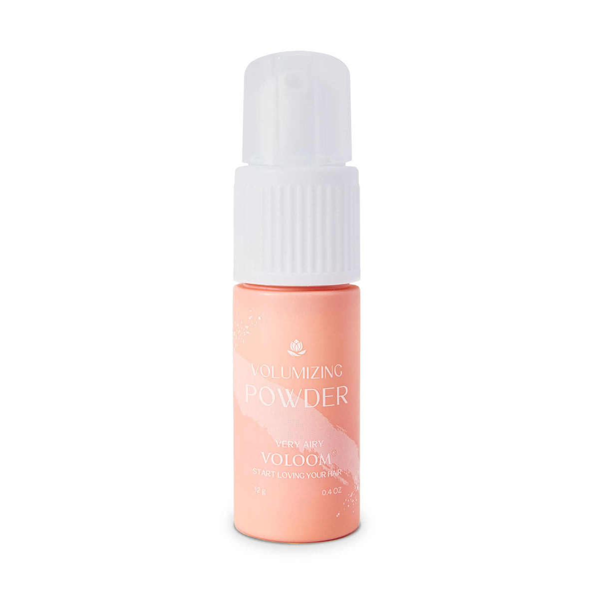 VOLOOM poudre volumisante – application sur les racines pour un lift instantané et léger.