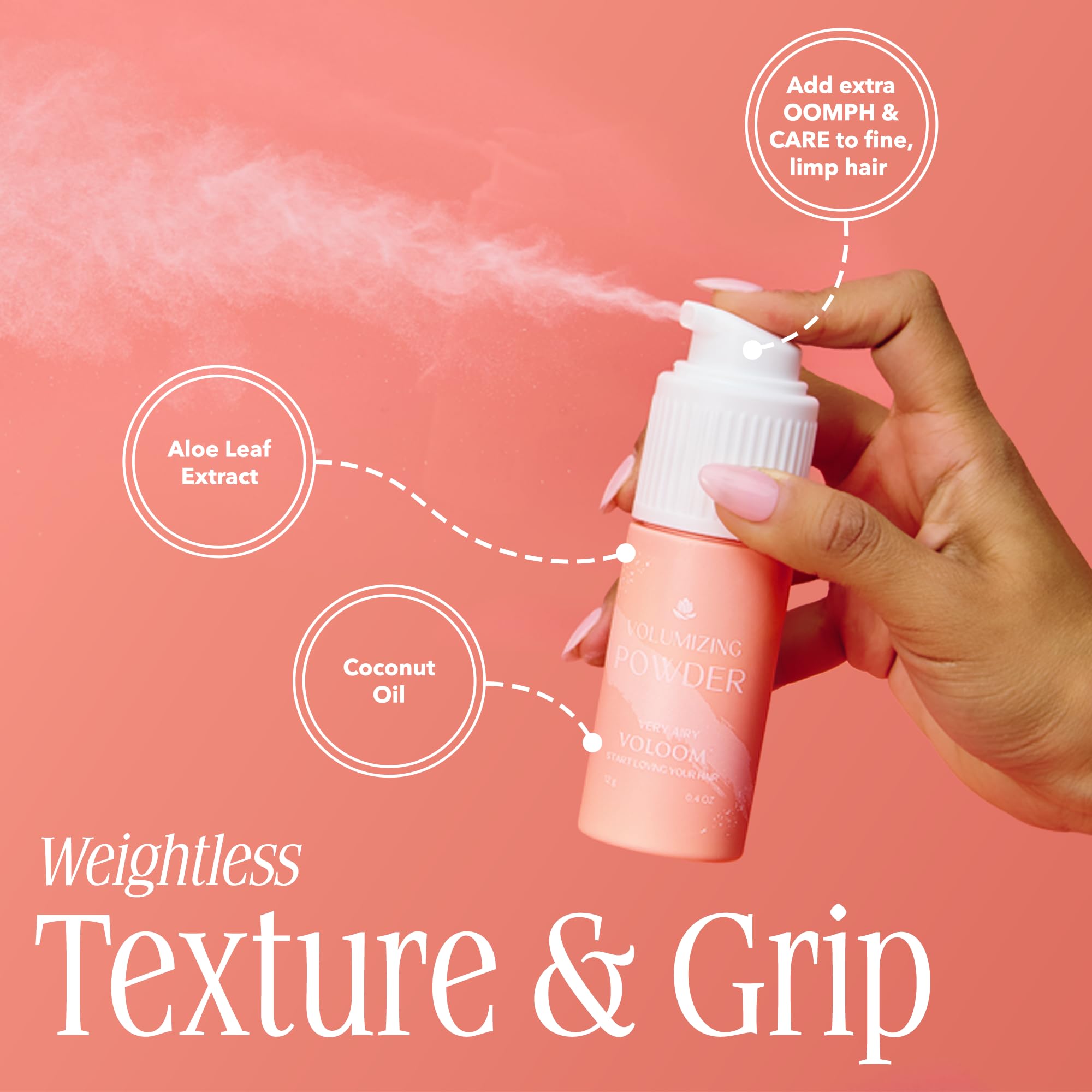 VOLOOM poudre volumisante – effet séparation légère pour un style défini.