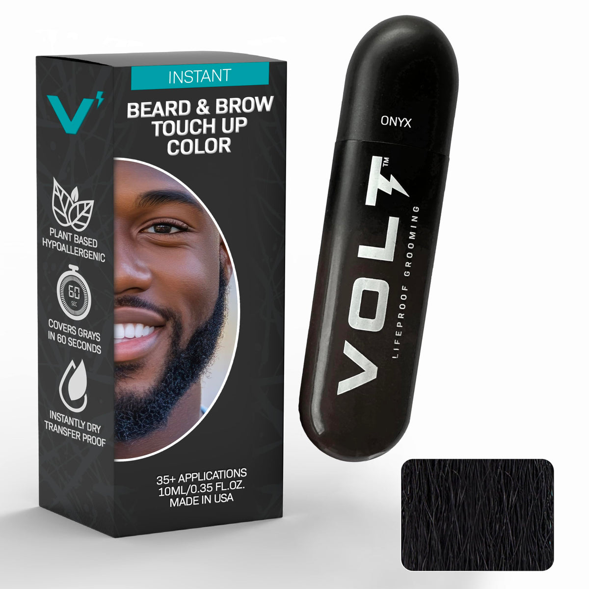 VOLT colorant barbe Onyx – flacon pour une application précise et durable.