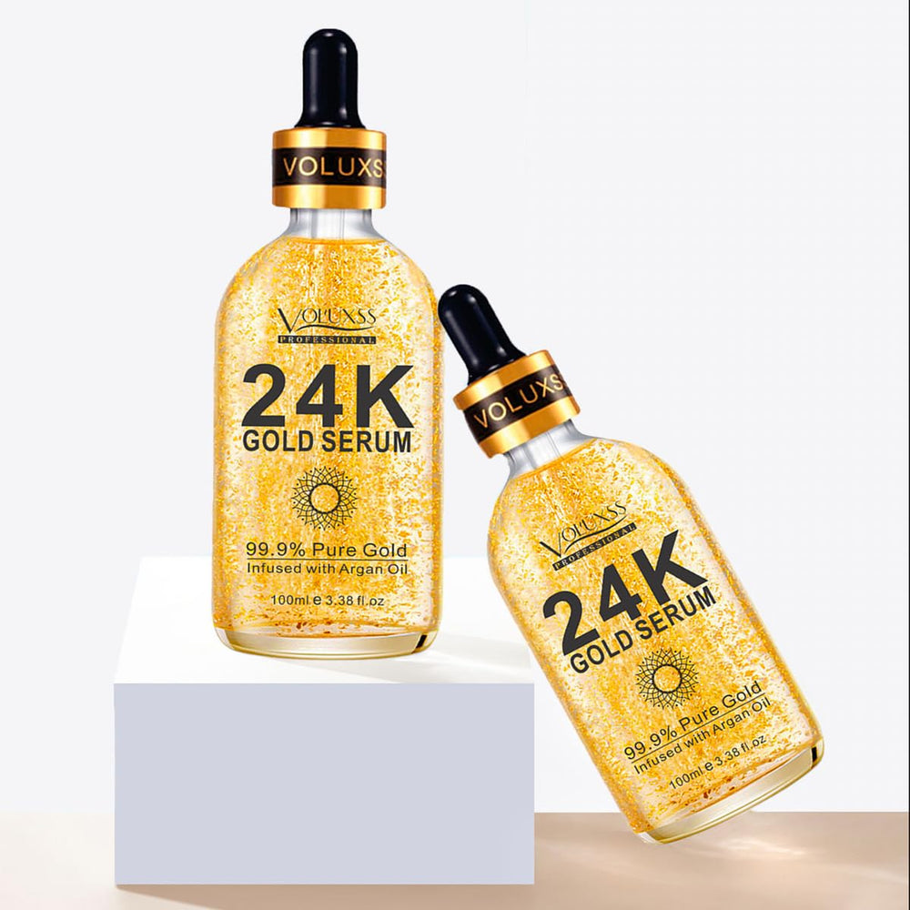 Absorption rapide du Voluxss 24K Gold Serum sans effet gras