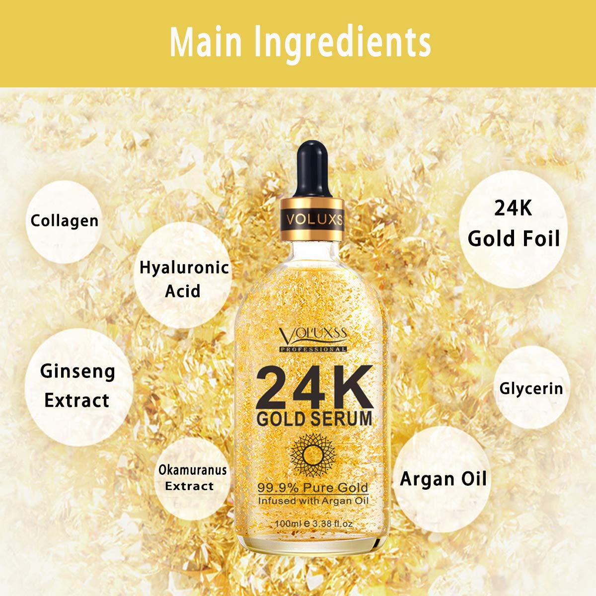 Barrière cutanée renforcée et nourrie par Voluxss 24K Gold Serum