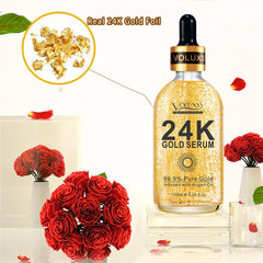 Bouteille pompe du sérum Voluxss Or 24K pour une application précise