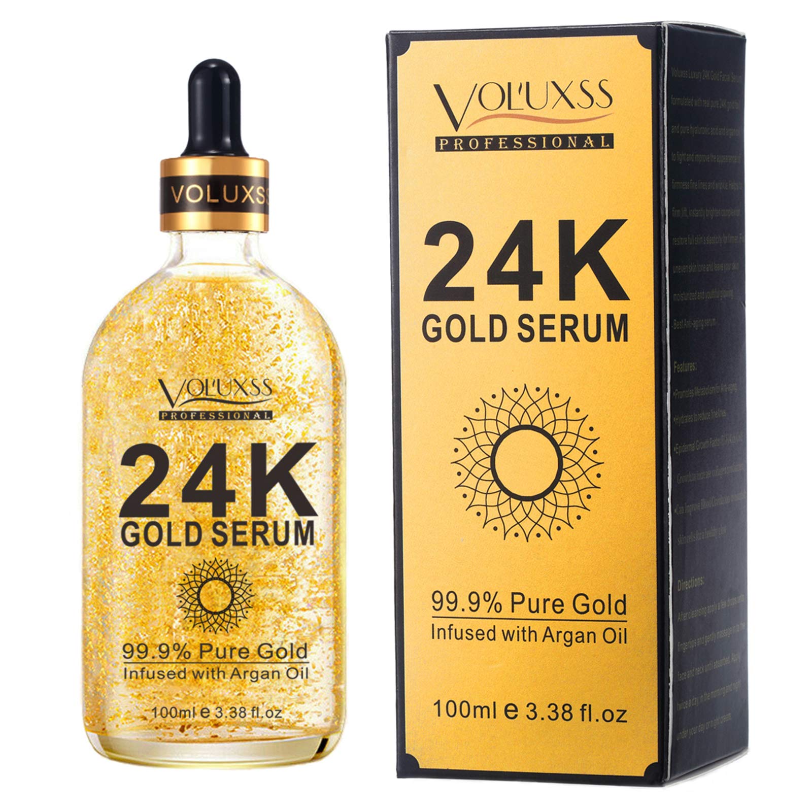 Voluxss 24K Gold Serum visage, éclat et hydratation durable