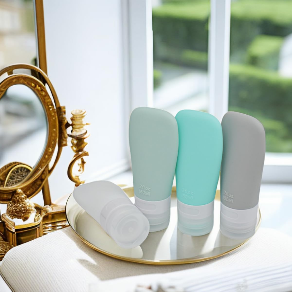 Vonpri bouteilles silicone voyage compactes pour espace restreint