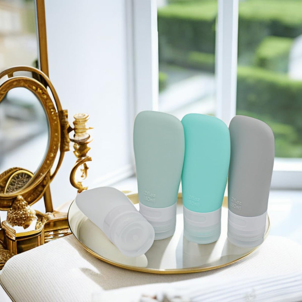 Vonpri bouteilles silicone voyage compactes pour espace restreint