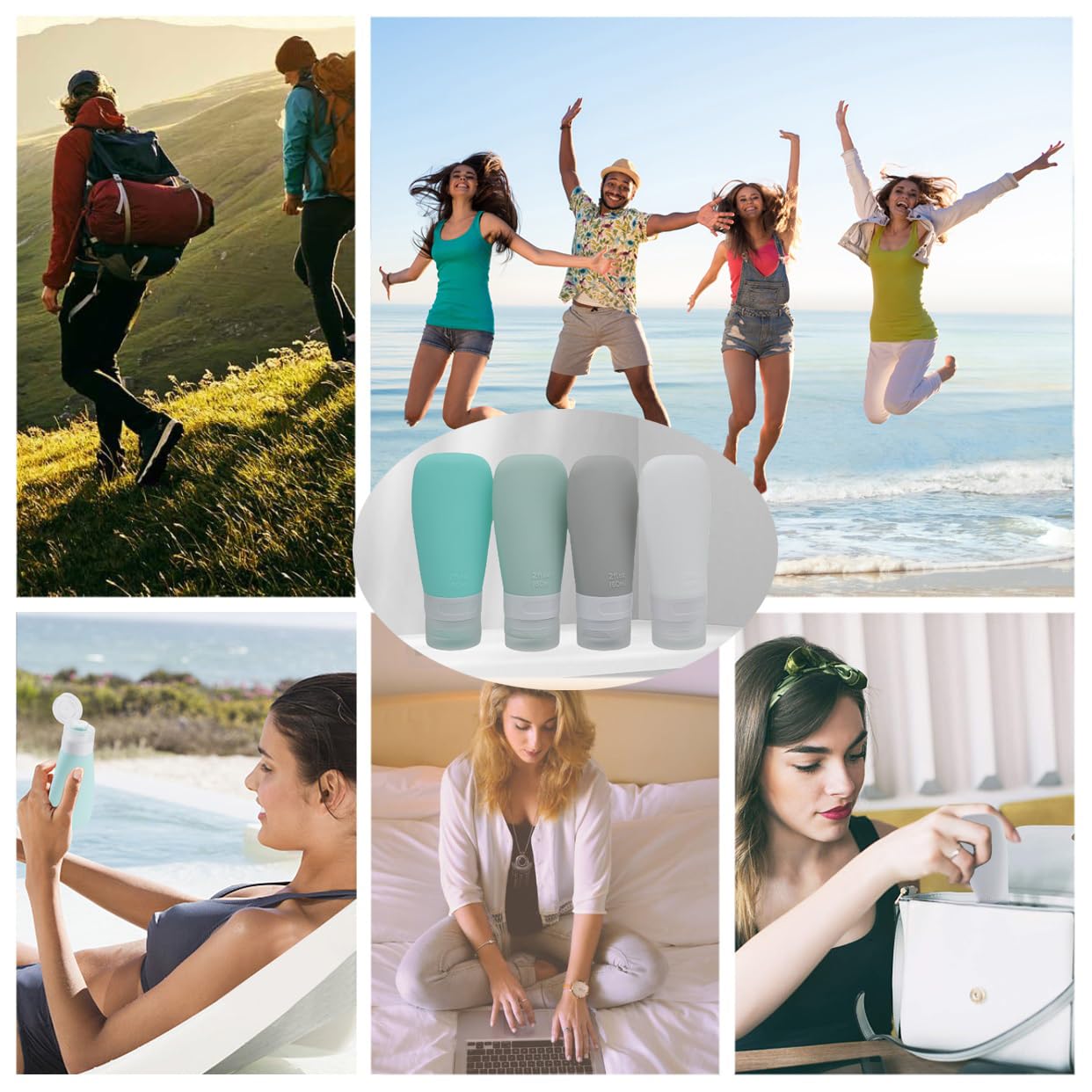 Vonpri bouteilles silicone voyage nettoyage facile et entretien