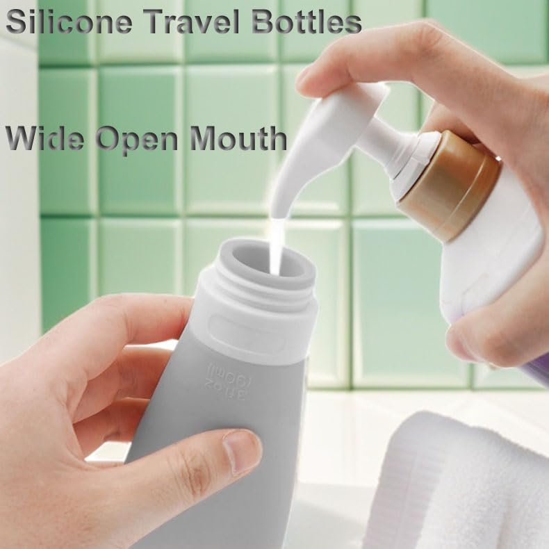 Vonpri bouteilles silicone voyage remplissage facile et rapide