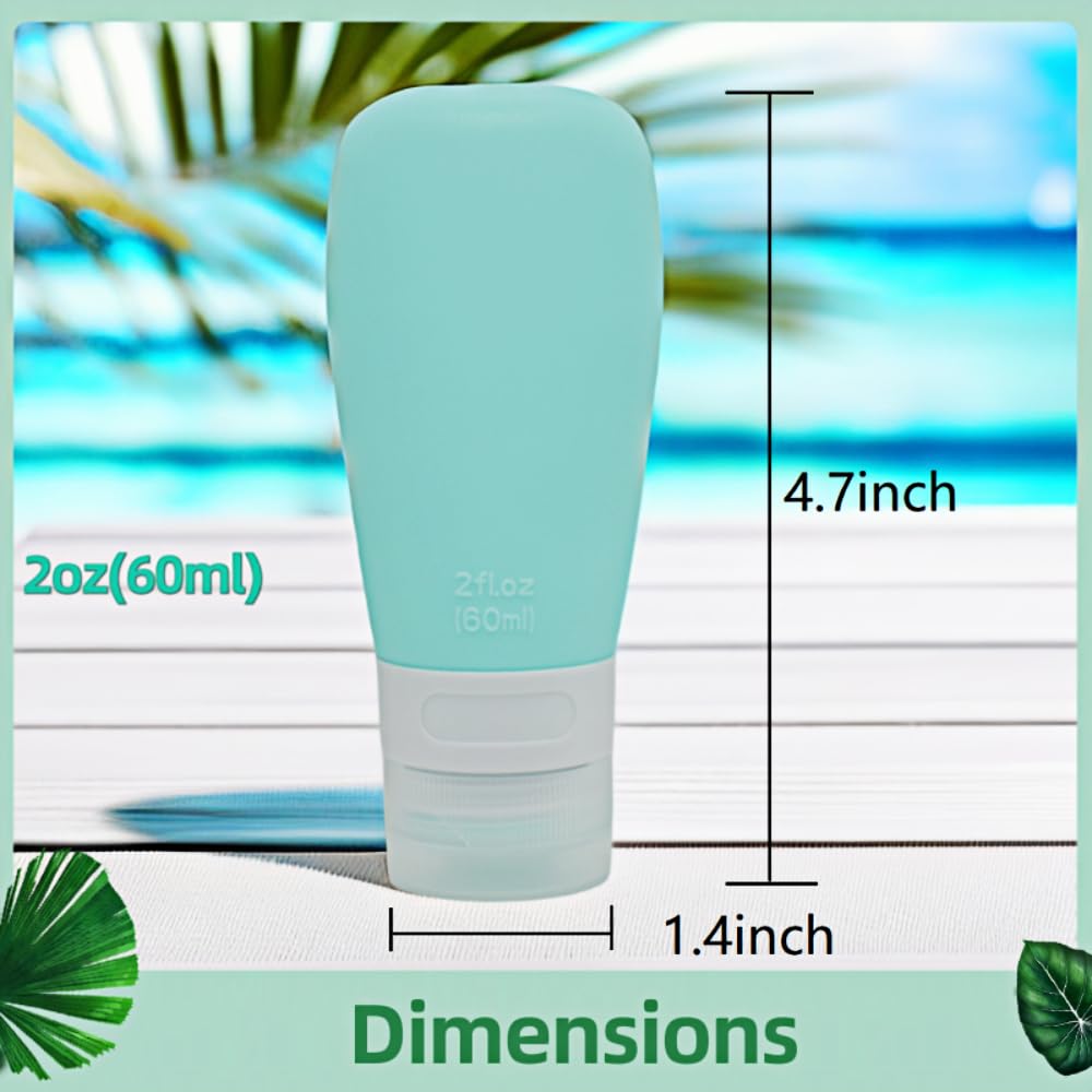 Vonpri bouteilles silicone voyage sans BPA sécurité
