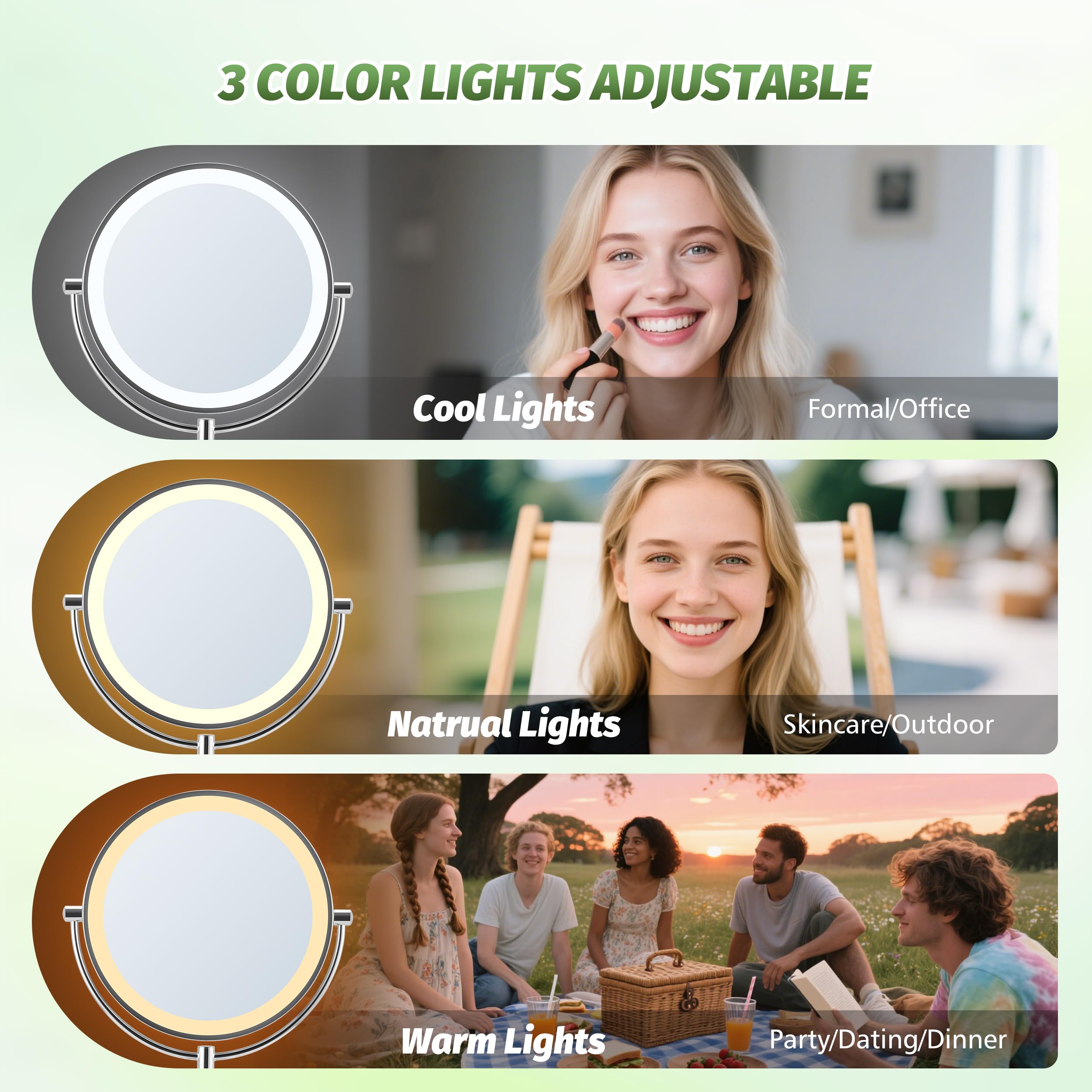 Lumière naturelle VORREMIRR pour un rendu des tons réel.