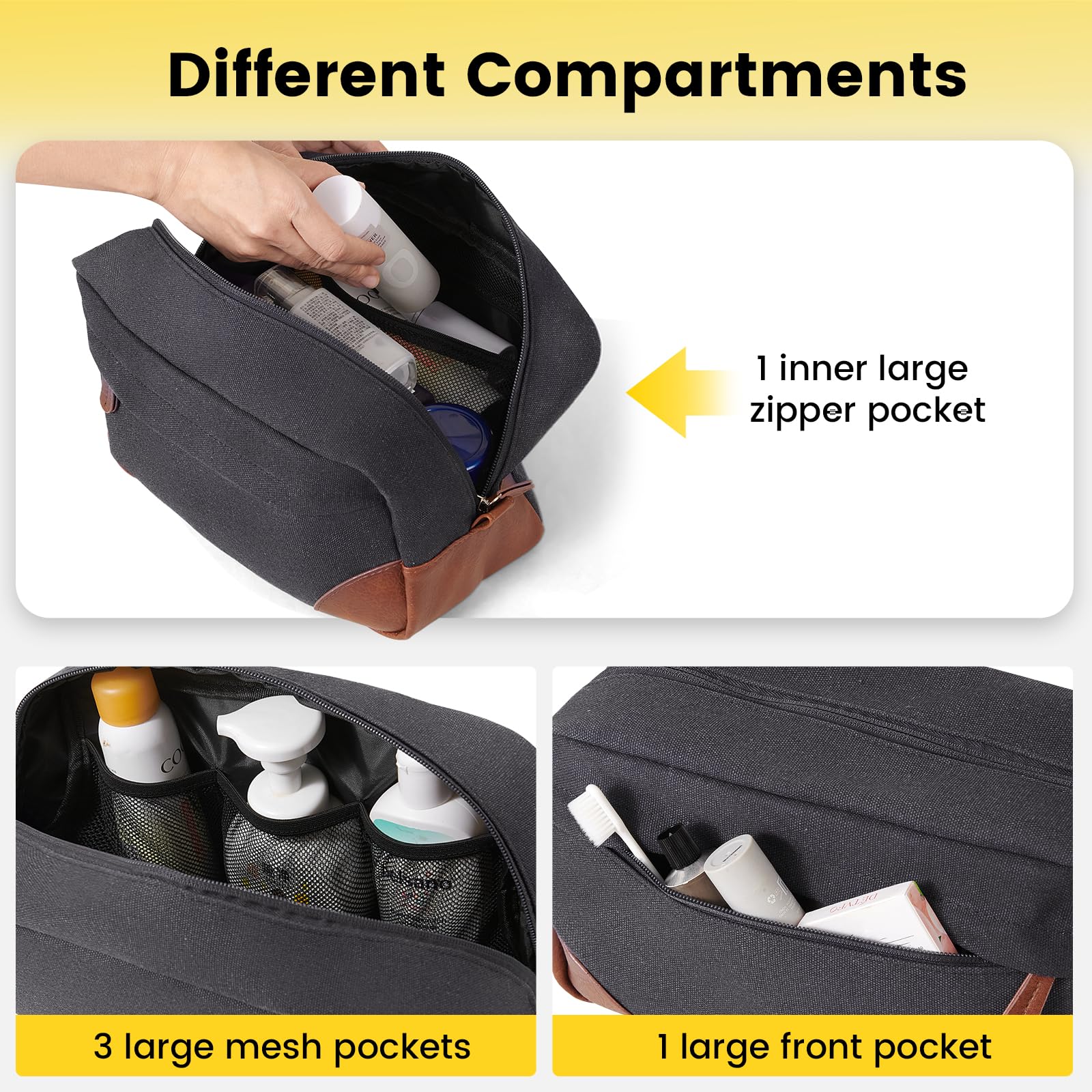 Vorspack sac de toilette en canvas durable pour le quotidien.