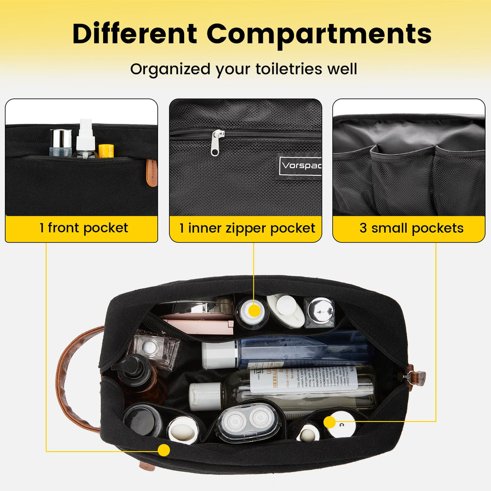 Vorspack sac de toilettes avec organisation interne pour garder les accessoires séparés.