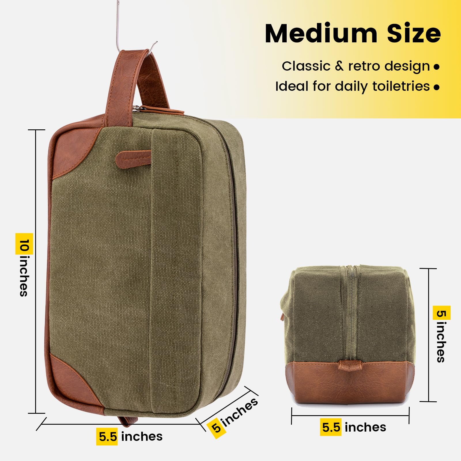 Vorspack sac de toilette vert grande capacité pour tous vos essentiels.