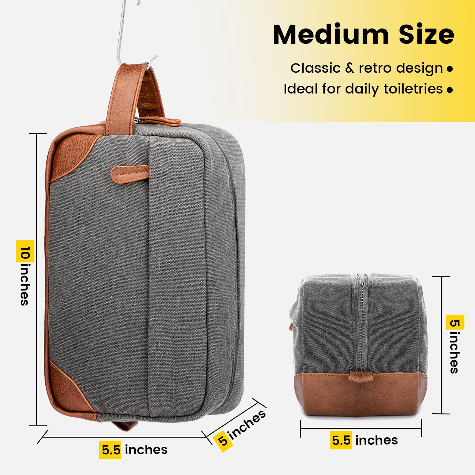 Vorspack sac de toilette grand volume avec rangements internes pour tout accessoire