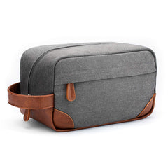 Vorspack sac de toilette suspendu en toile résistante gris clair, prêt pour voyage