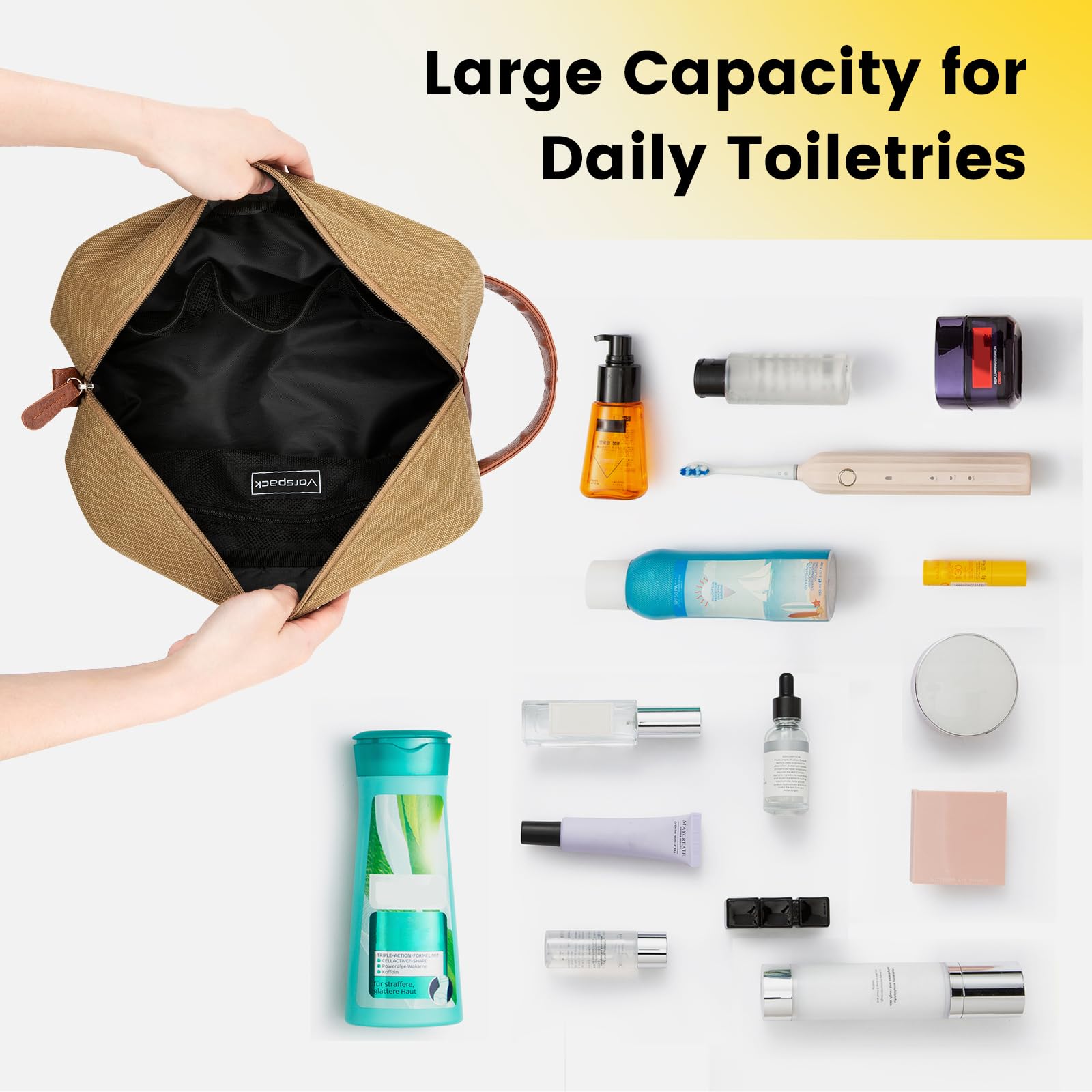 Vorspack sac toilette voyage pendu fermeture SBS durable pour long terme