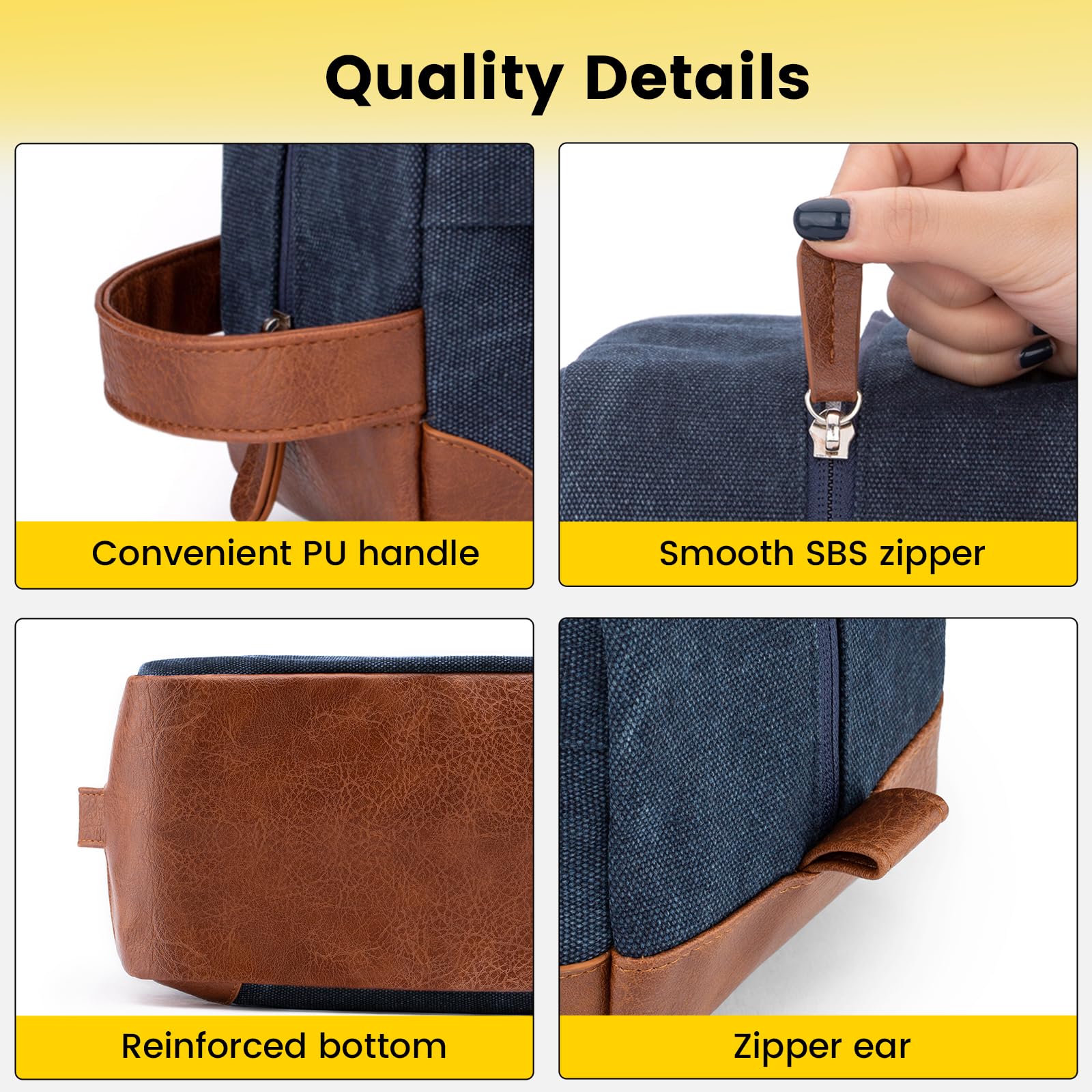 Vorspack trousse de toilette extérieur résistant avec poche frontale pour accès rapide