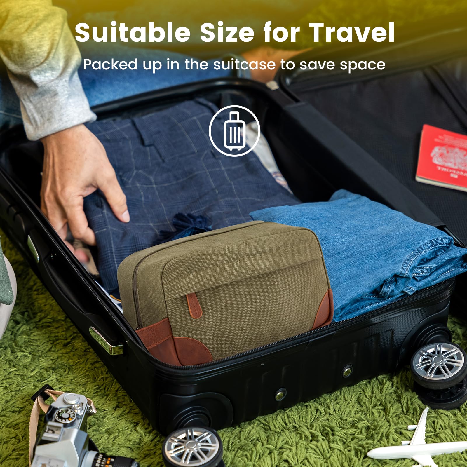 Usage polyvalent du Vorspack voyage vert pour diverses situations.