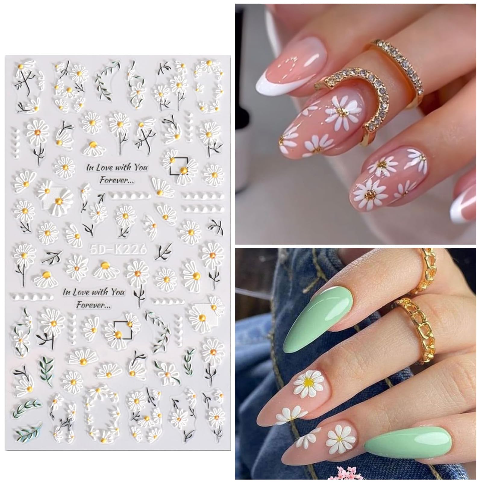 VOTACOS Autocollants fleurs printemps 3D pour un look frais et durable.