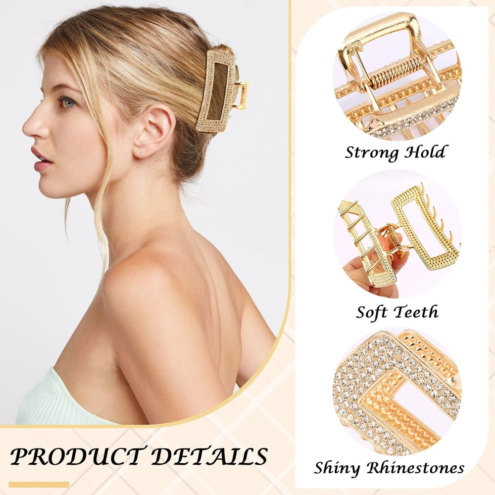 Vovii pince carrée strass brillance scintillante pour une allure nocturne.