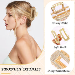 Vovii pince carrée strass brillance scintillante pour une allure nocturne.