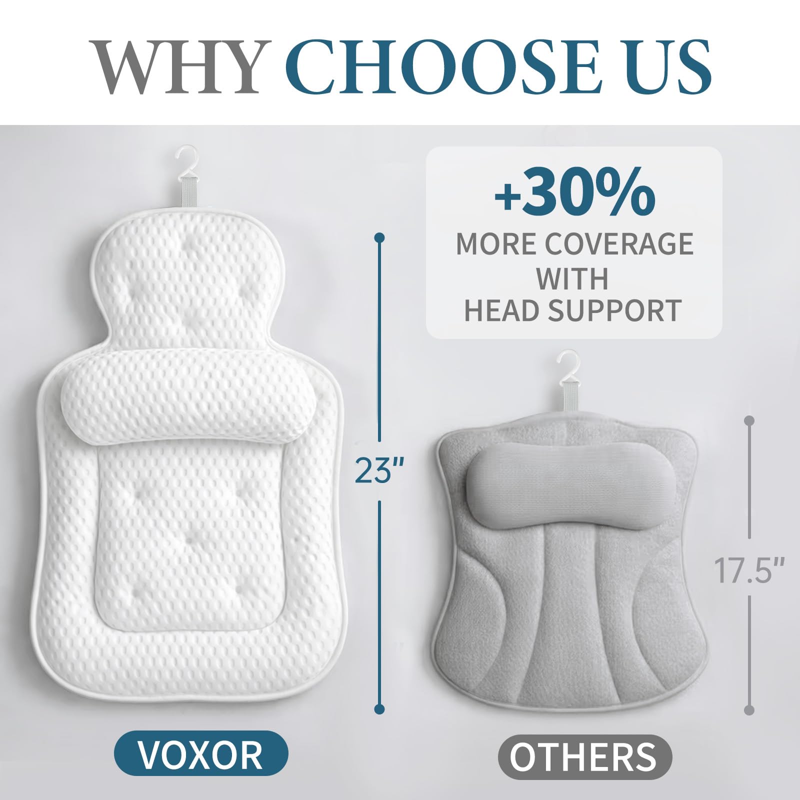 Coussin VOXOR adaptable à toutes les baignoires pour une utilisation universelle