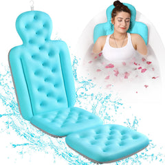 VOXOR coussin bain couleur bleu ocean, soutien corporel total pour spa a domicile.