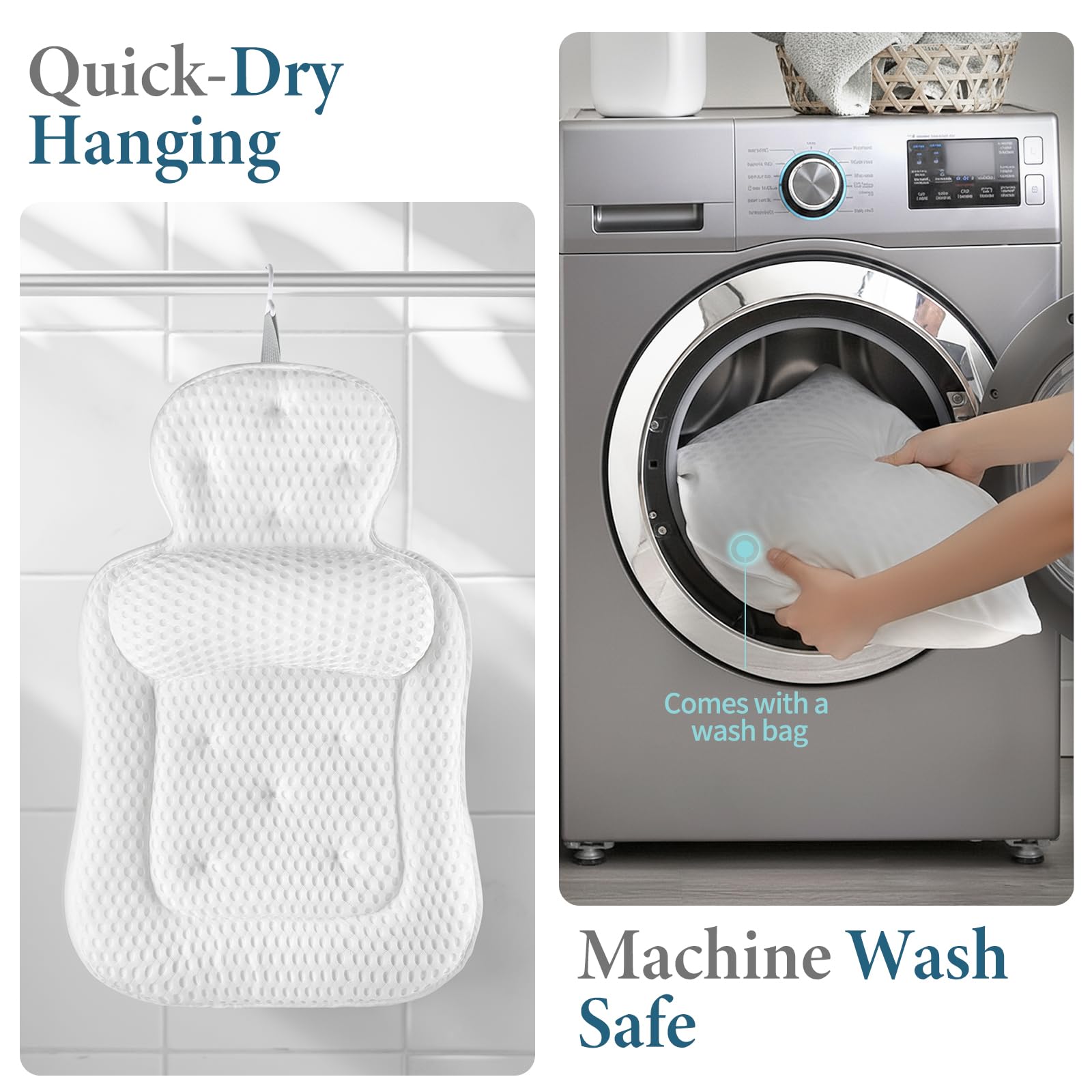 Nettoyage facile avec crochet de suspension et lavage en machine VOXOR.