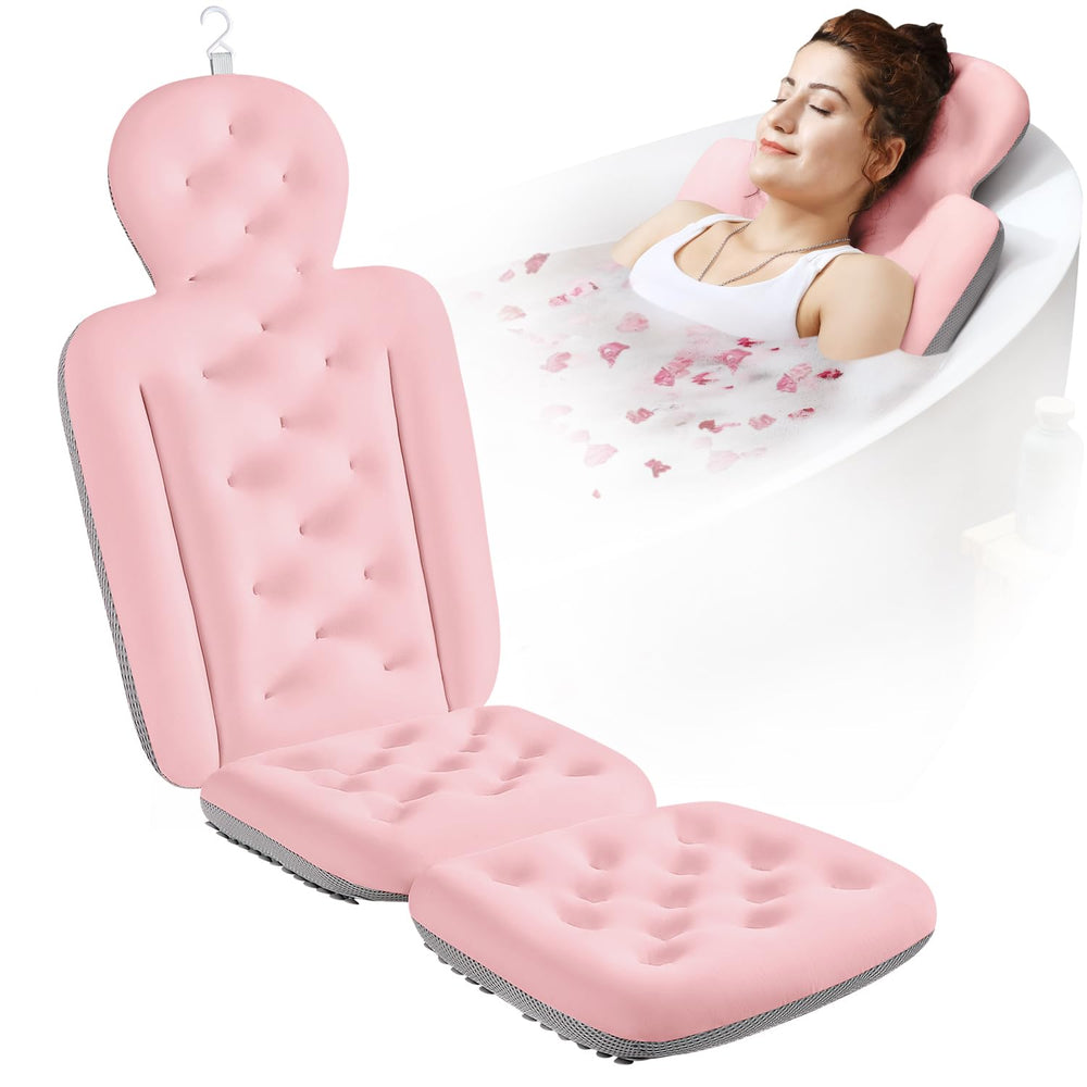 VOXOR oreiller bain corporel rose, vue d’ensemble, offre un confort spa à domicile.