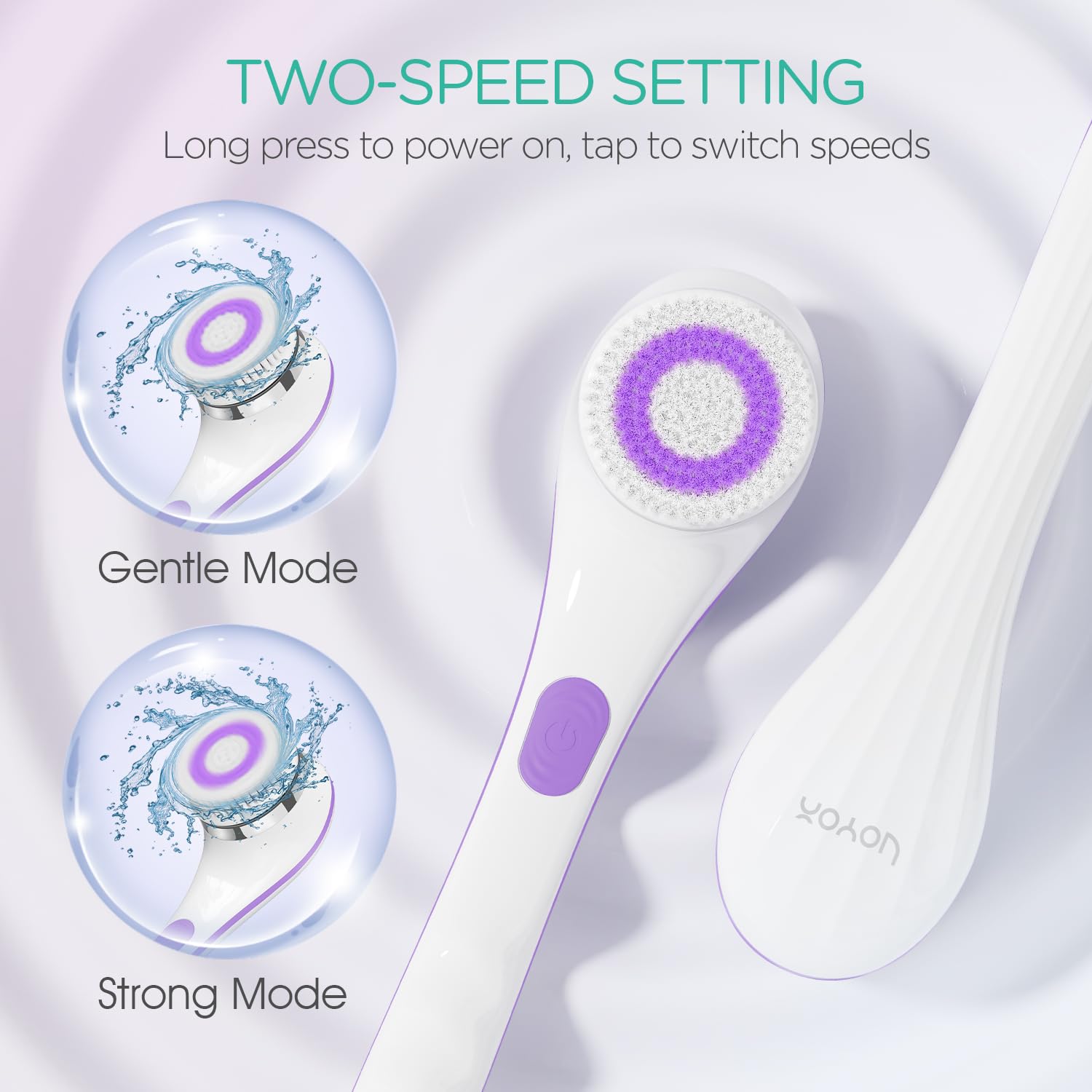 Brosse VOYOR commande bouton unique deux niveaux d'intensite.