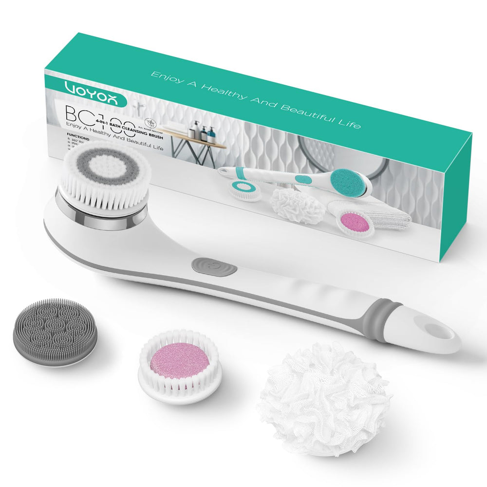 Brosse VOYOR électrique tourne à 360° pour un nettoyage en profondeur.