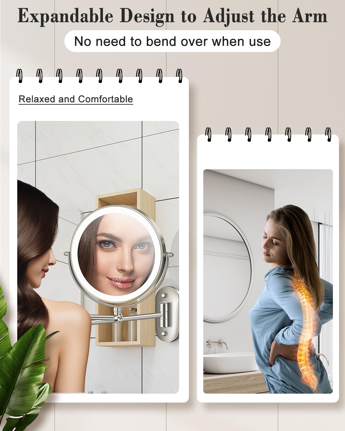 Miroir VPU avec mémoire de luminosité et contrôle tactile.