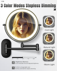 Éclairage à 3 couleurs sur le miroir vpu pour s'adapter à l'ambiance.