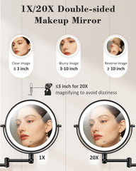Éclairage VPU à 3 couleurs pour adapter la teinte du maquillage