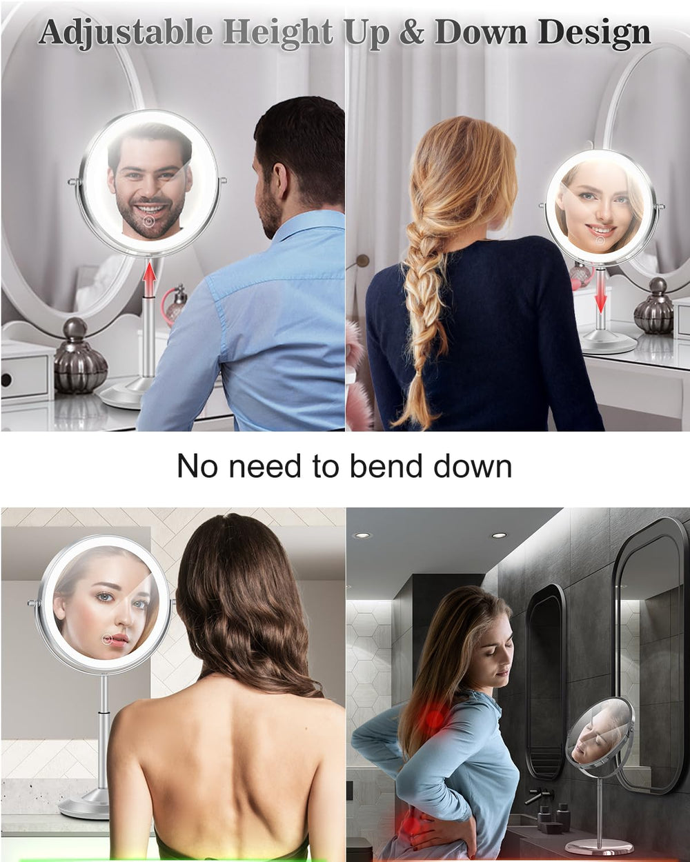 Base antidérapante du miroir VPU pour stabilité
