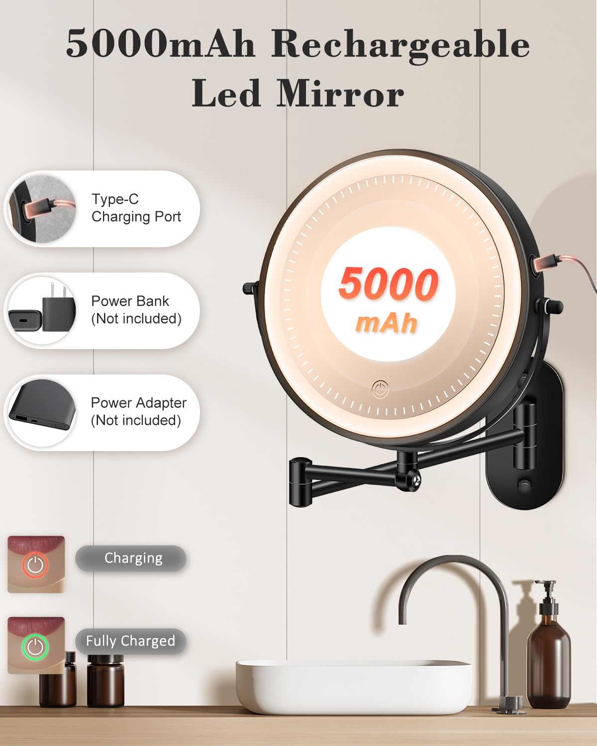 Installation murale facile du miroir VPU avec accessoires