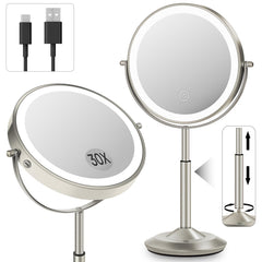 Miroir vpu avec lumière active et zoom 30X pour un maquillage précis