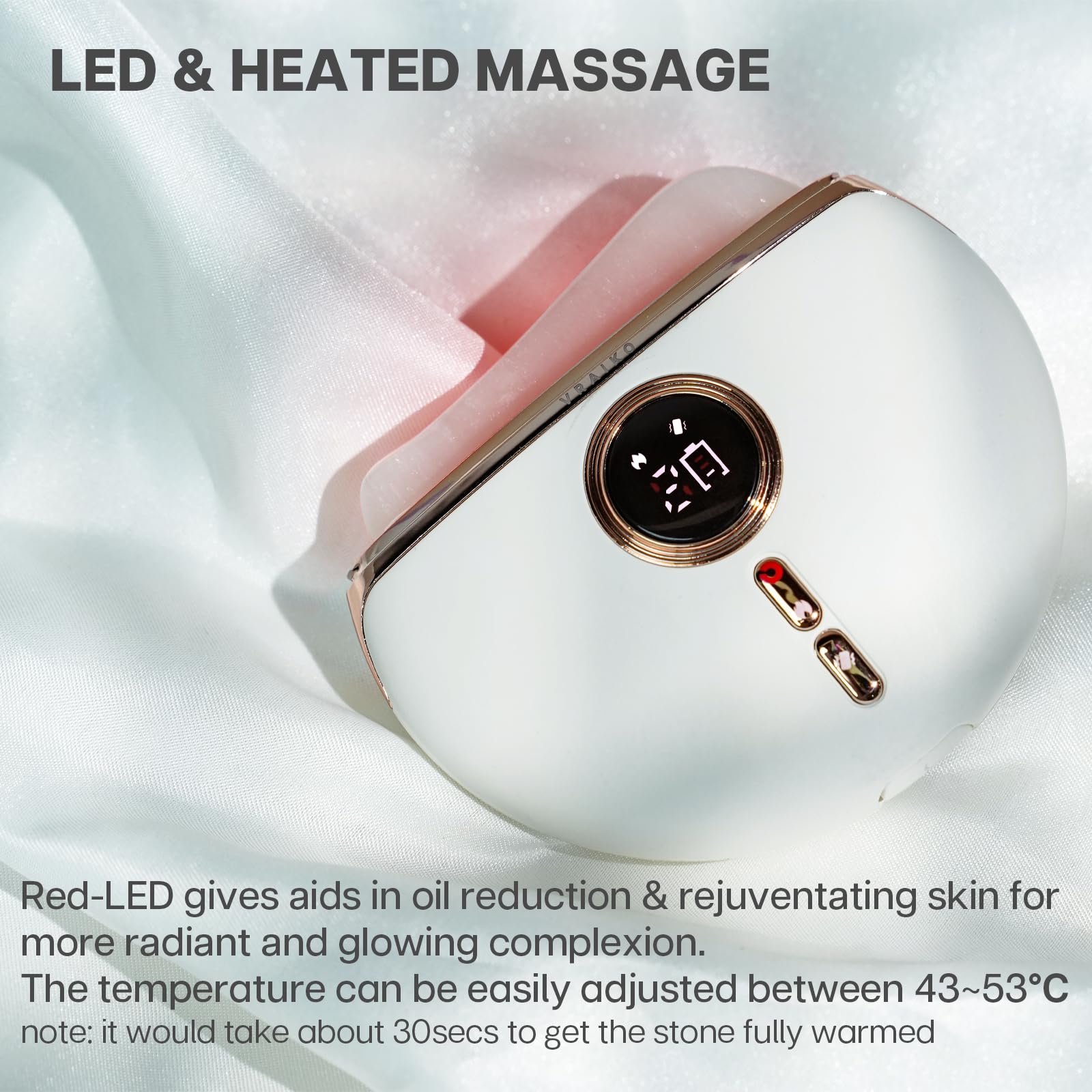 VRAIKO Aurora: vibration et chaleur pour raffermir la peau et lisser les contours.