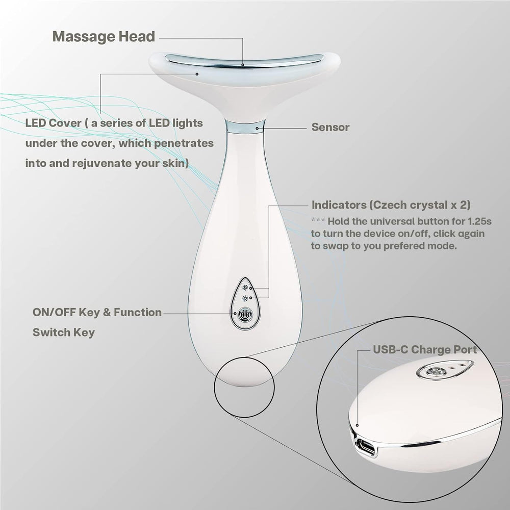 VRAIKO Lily vibrations réglables pour un massage personnalisé du visage et du cou.