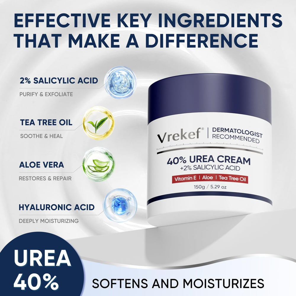 Crème VREKEF Urée 40% pour mains, apaise et adoucit.