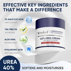 Crème VREKEF Urée 40% pour mains, apaise et adoucit.