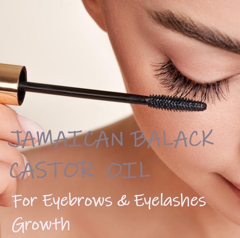 VRJEUGO huile ricin noire pour cils et sourcils, sérum naturel.