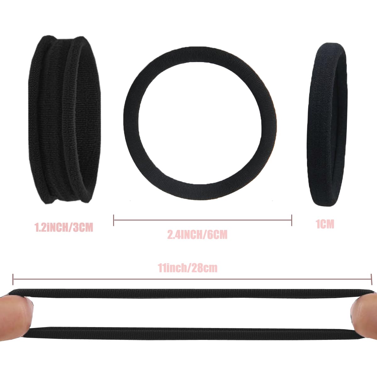 Vrose Flosi bandes cheveux flexibles sans noeuds, idéal pour chignons et tresses.
